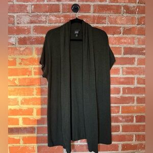 Eileen Fisher Dark Olive Sleeveless Knit Sweater